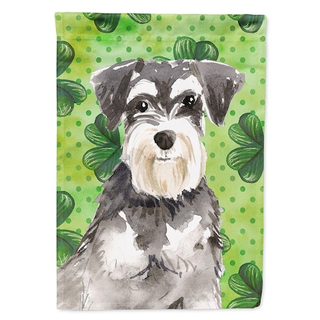 Carolines Treasures Shamrocks Schnauzer No.2 Flag Canvas House Size CK1796CHF